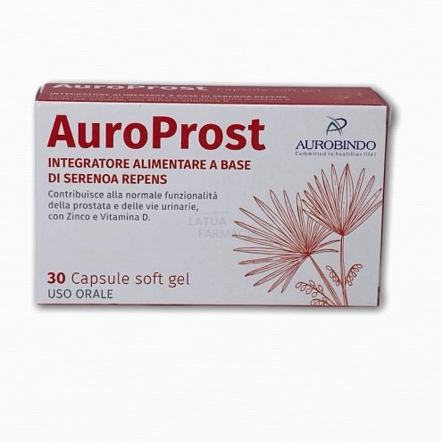 Auroprost Integratore alimentare a base di Serenoa Repens con Zinco e Vitamina D - 30 capsule