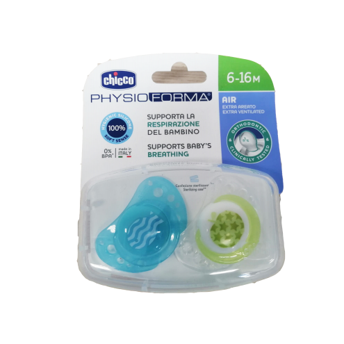 Chicco Succhietto Air Boy Silicone 6-16 2pezzi