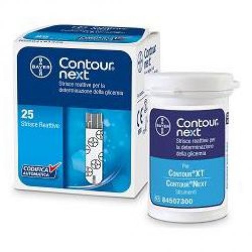 Contour Next - Strisce reattive per il controllo della glicemia - 25 pezzi