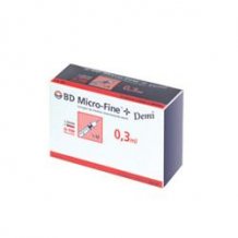 BD MICROFINE Siringhe Precise per l'Amministrazione di Insulina -  30 SIRINGHE 0,3ml 30g 8mm
