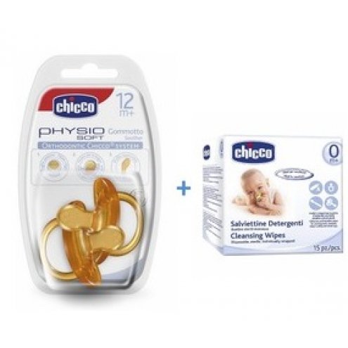 CHICCO  GOMMOTTO PHYSIO 12MESI + SALVIETTE DETERGENTI