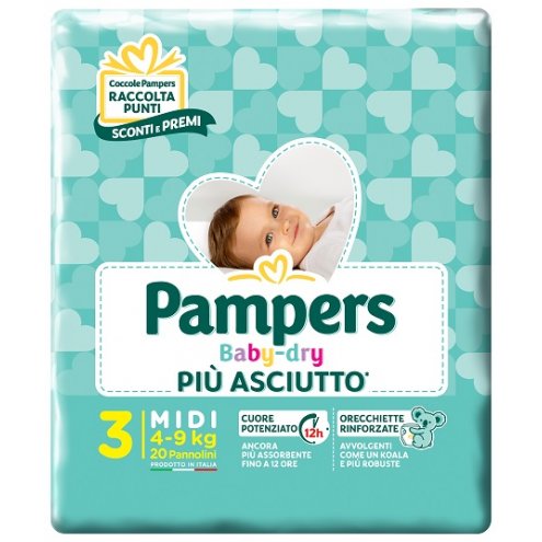 PAMPERS BABY DRY DOWN MIDI20PZ