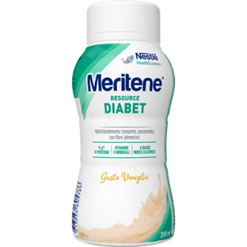 MERITENE RESOURCE DIABET Alimento Iperproteico 28 Vitamine - 200ML GUSTO VANIGLIA