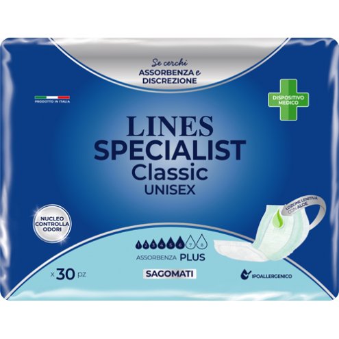 LINES SPECIALIST CLASSIC PLUS Pannolone Sagomato  - 30PEZZI