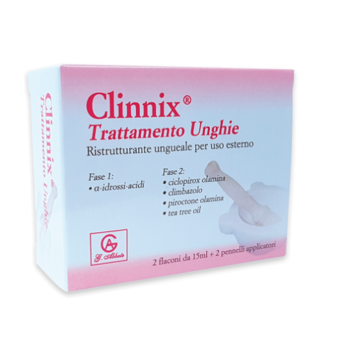 CLINNIX Trattamento Unghie - 2 x 15ML + 2 PENNELLI APPLICATORI