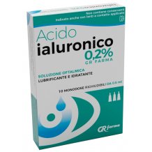 SOLUZIONE OFTALMICA LUBRIFICANTE E IDRATANTE ACIDO IALURONICO 0,2% 10 MONODOSE RICHIUDIBILI DA 0,5 ML