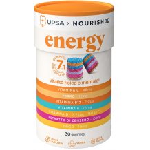 Upsa X Nourished Energy 30 Gummies - Caramelle gommose per vitalità fisica e mentale
