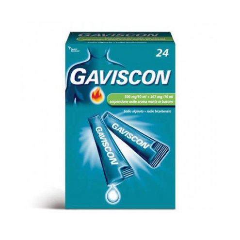 GAVISCON bruciore stomaco - 24BUSTINE 500+267 MG/10ML GUSTO MENTA