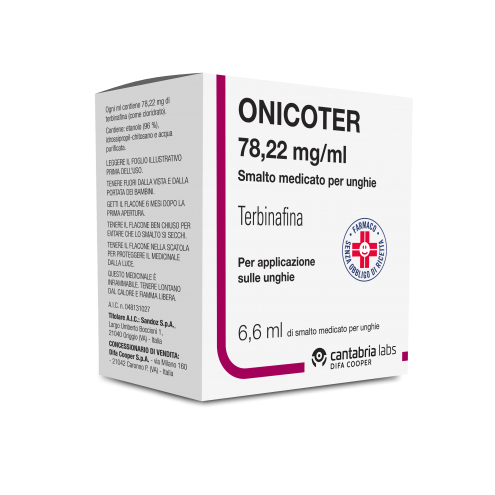 ONICOTER*smalto unghie 1 flacone 6,6 ml 78,22 mg/ml